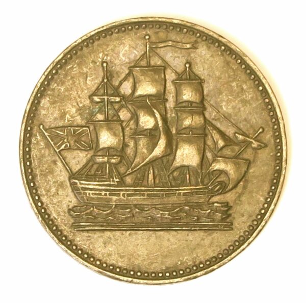 Ships, Colonies Halfpenny