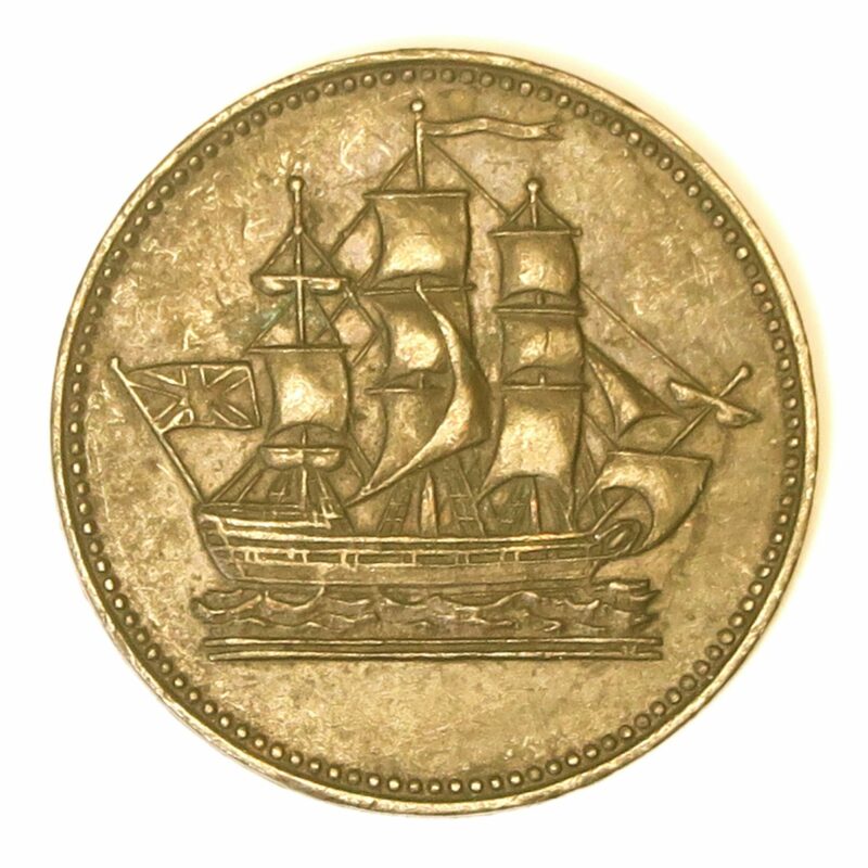 Ships, Colonies Halfpenny