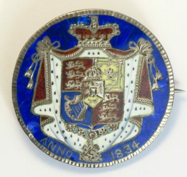 William IV, enameled halfcrown