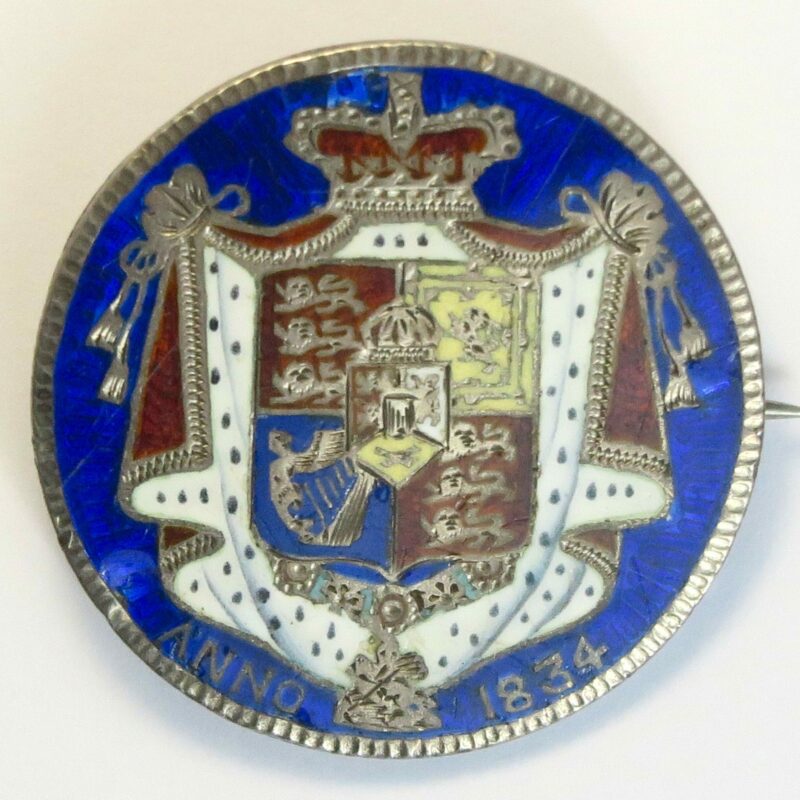 William IV, enameled halfcrown