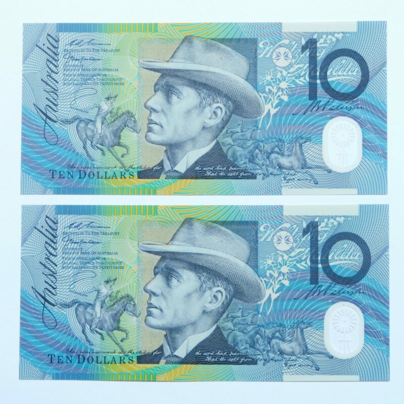 Australia $10 Pair, Unc, 1997