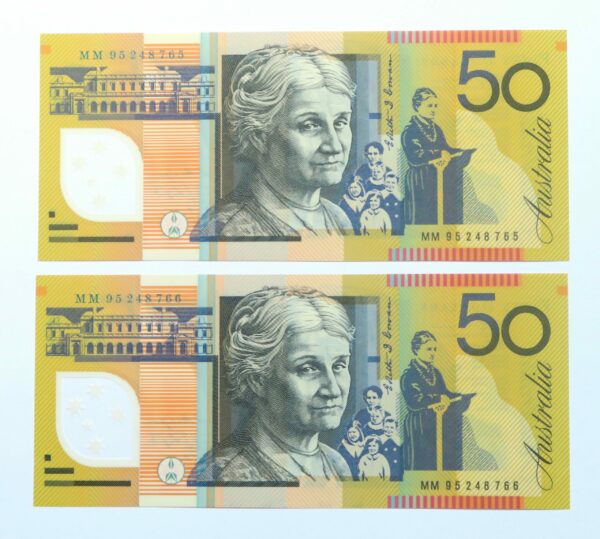 Australia $50 pair 1995, unc