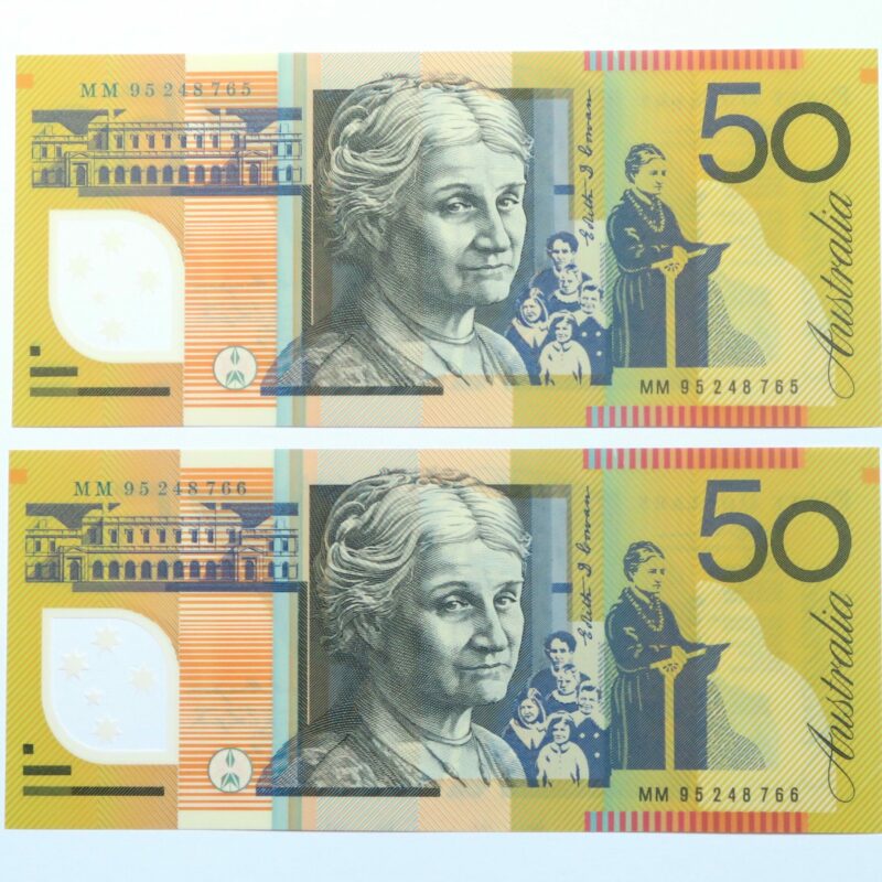 Australia $50 pair 1995, unc