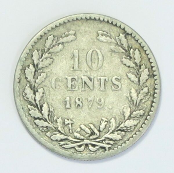 Netherlands 10 Cents 1879