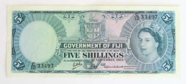 Fiji 5 Shillings 1964, gEF