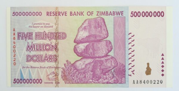 Zimbabwe 5 Hundred Million