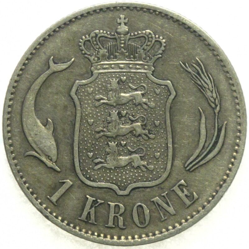 One Krone 1875 gVF