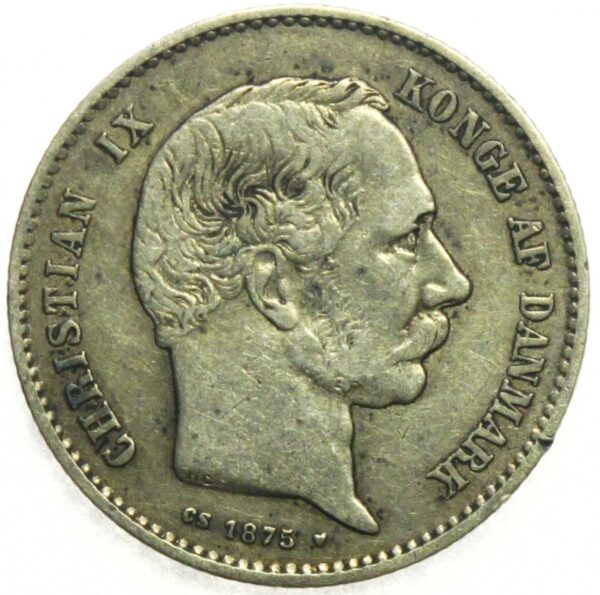 One Krone 1875 gVF