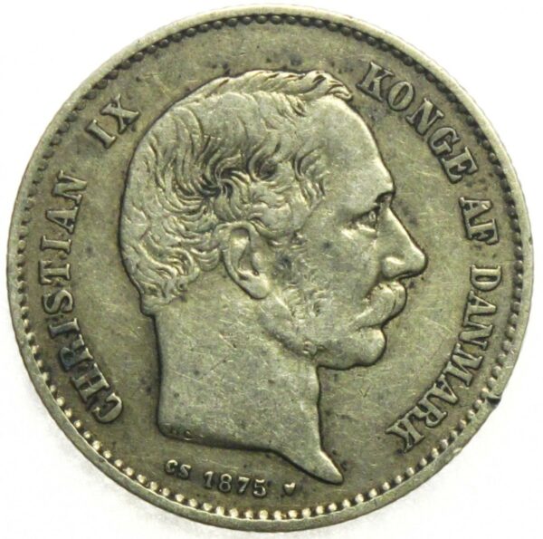 One Krone 1875 gVF