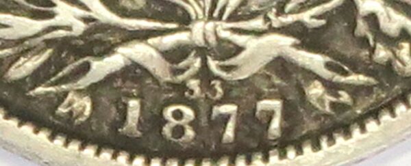1877 Shilling, Die 33