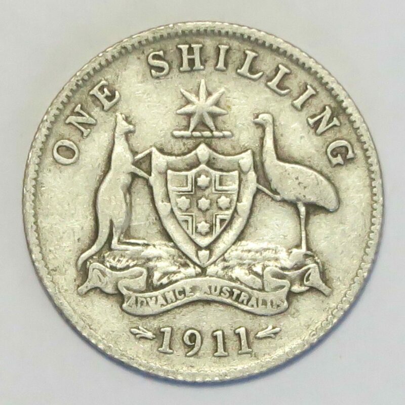 1911 Shilling VG-aFine