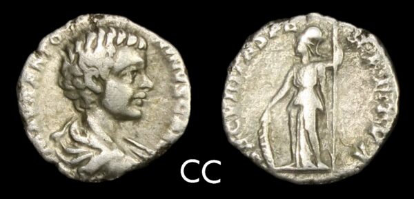 Caracalla, Denarius Minerva, A.D 196