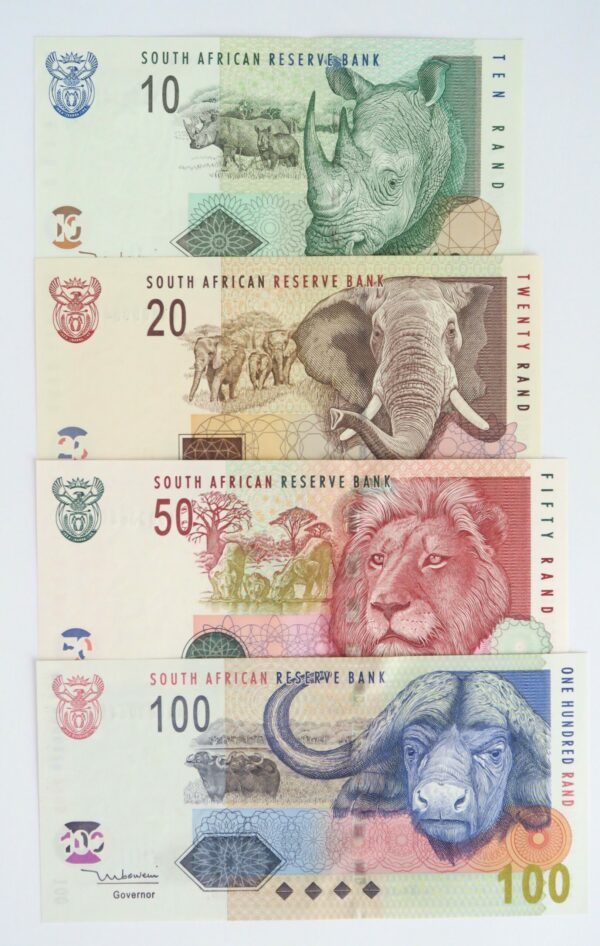 Sth Africa,Same numbered notes