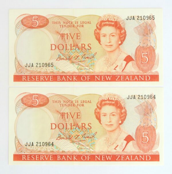 $5 Consecutive Pair 1989-91