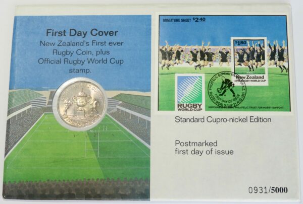 Rugby Numismatic FDC 1991,Rugby