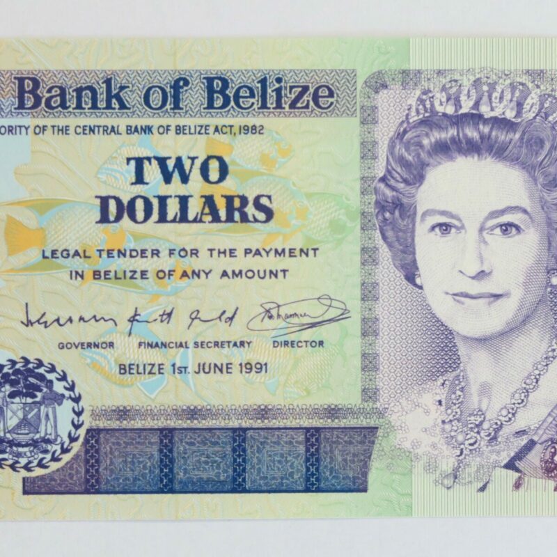 Belize Two Dollars 1991