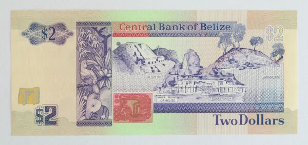 Belize Two Dollars 1991