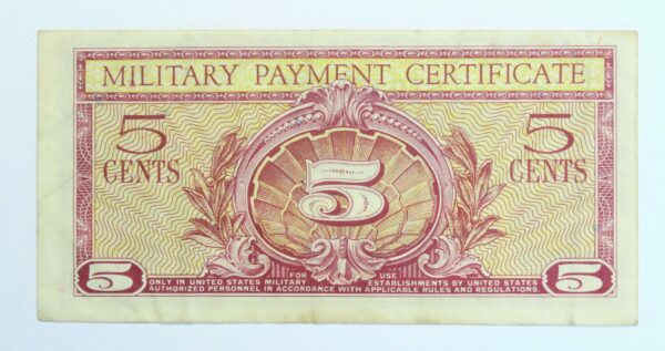 Military Certificate 5 Cents