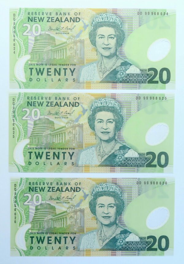 3 Consecutive $20 1999