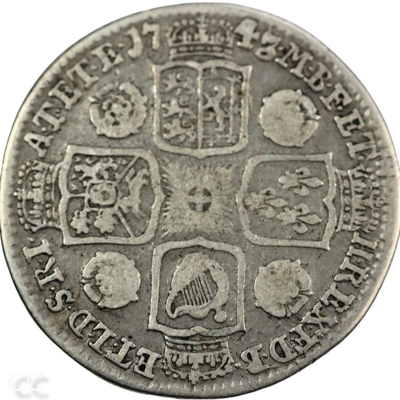 1743 Shilling with roses