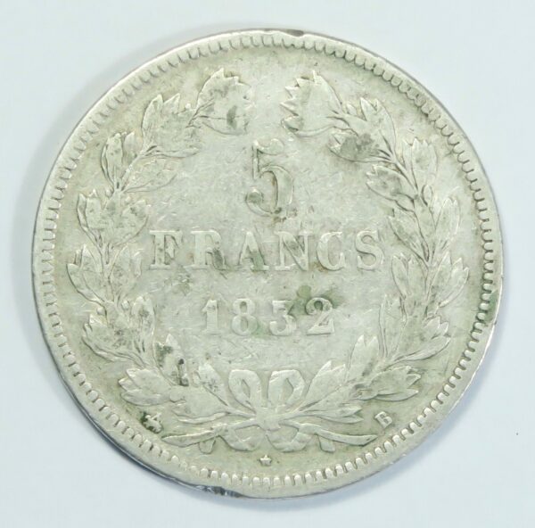 5 Francs 1832B, Rouen