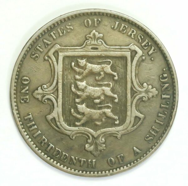 Jersey 1871, 1/13 of a Shilling