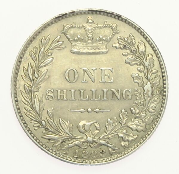1883 Shilling EF Young Head