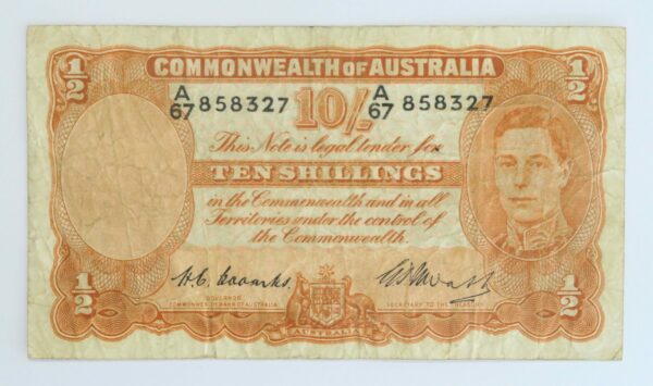 Australia 10/- 1949, Coombs & Watt