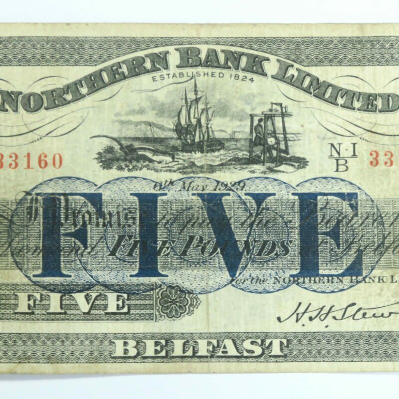 Belfast £5 1929 banknote