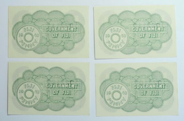 4 Fiji One Penny 1st July 1942