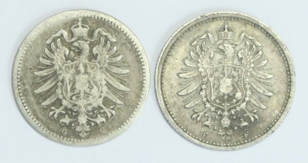 German Empire 20 Pfennig 1875