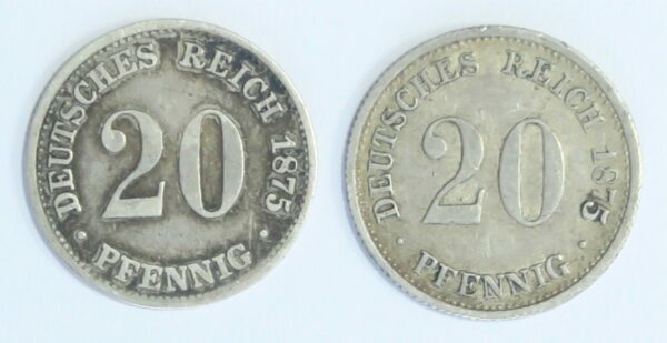 German Empire 20 Pfennig 1875