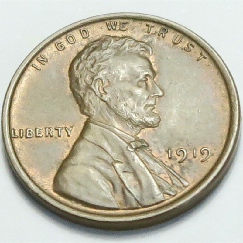 Lincoln Cent 1919 AU-58