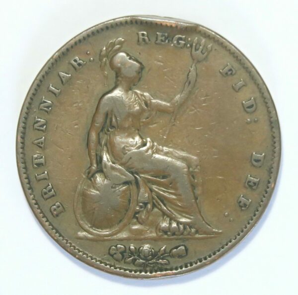 British Penny 1848 aFine