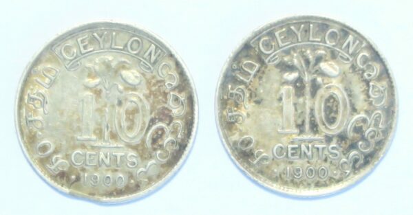 Ceylon 10 Cents 1900 Queen Victoria