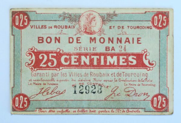 Bon De Monnaie 25 Centimes
