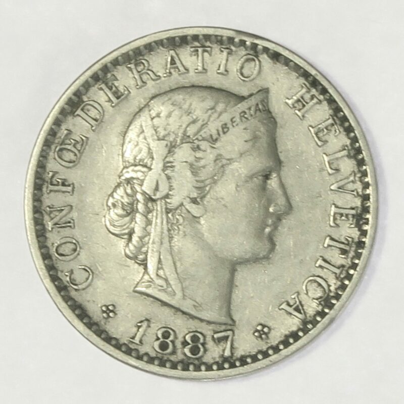 Swiss 20 Rappen 1887 scarce