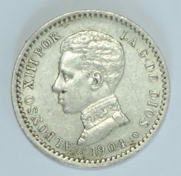 Spain 50 centimos 1904 EF