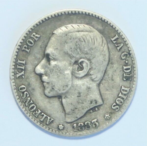 Peseta 1883 SM-M Alonso XII