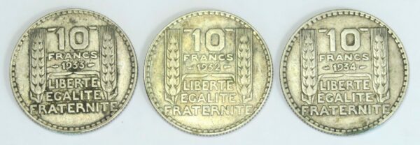French Silver 10 Francs 1930's