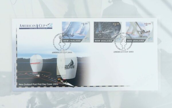 2002 America's Cup Coin/stamp cover