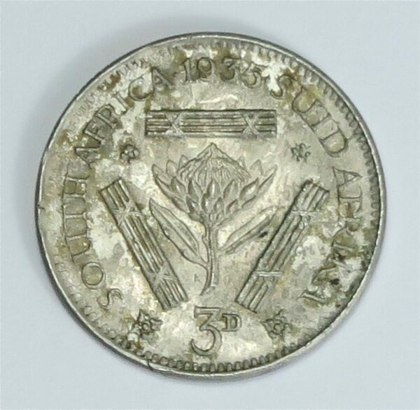 Sth Africa Threepence 1935 aUnc