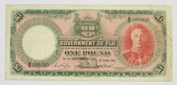 Fiji One Pound 1951 aFine