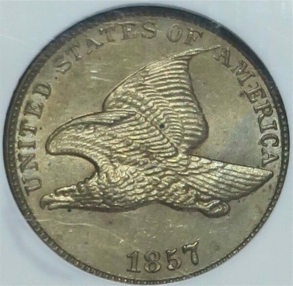 Flying Eagle Cent 1857, MS64