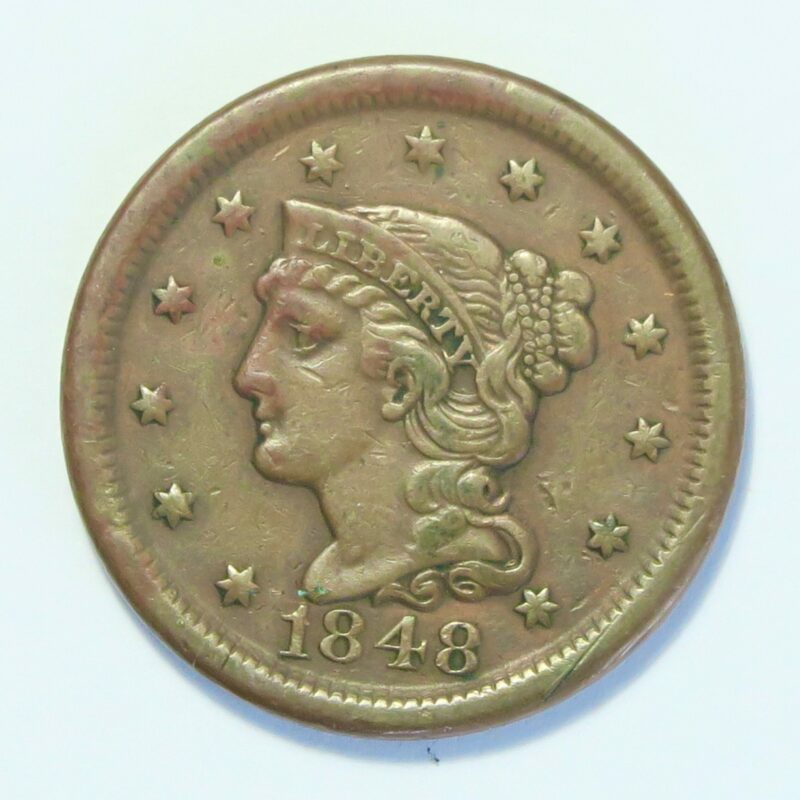 1848 Braided Hair Cent