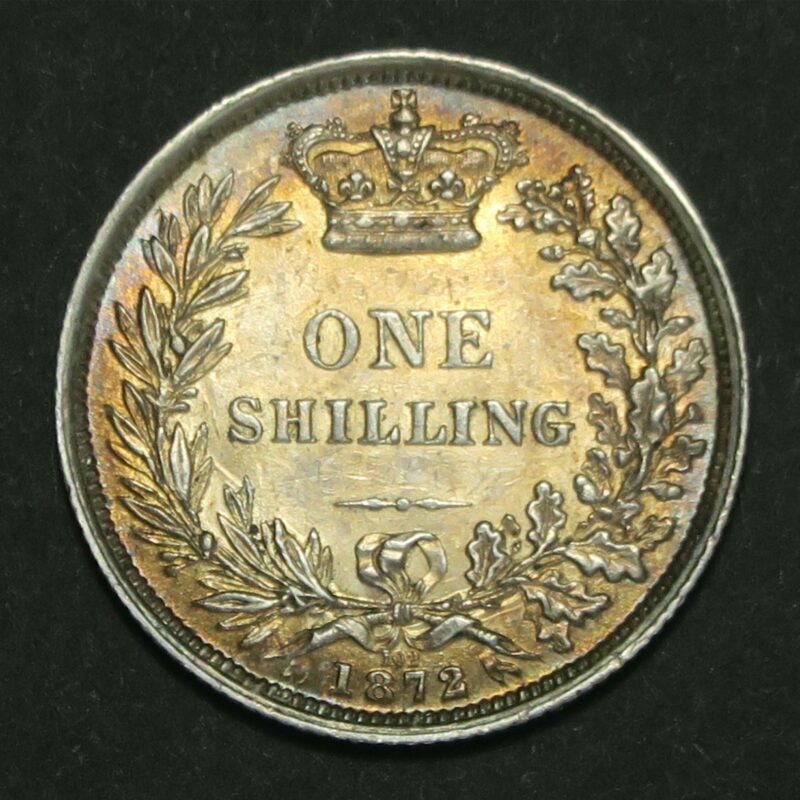 1872 Shilling aEF-EF