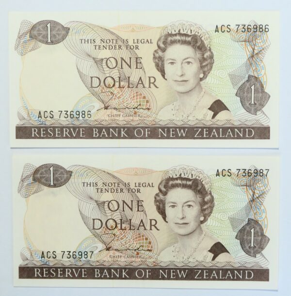 $1 Hardie type 2, Pair ACS,Unc