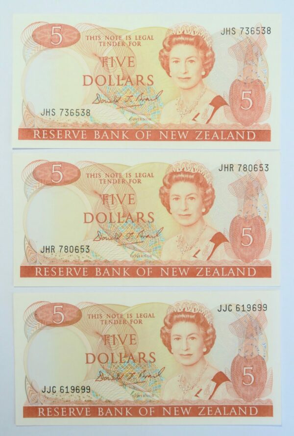 $5 Brash signatures 1989-1991
