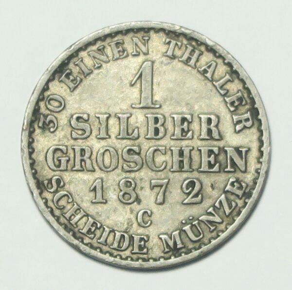 Prussia Groschen 1872-C, VF