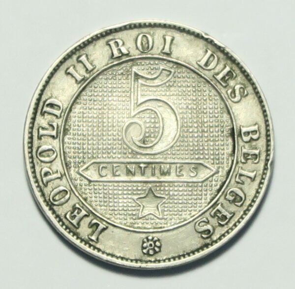 Belgium 5 Centimes 1898, Scarce